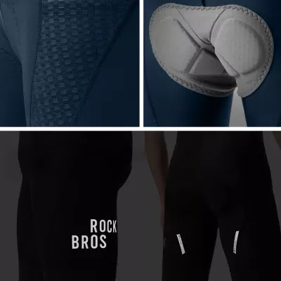 Pantallona bib për çiklizëm Rockbros YDDK009 me pade, madhësia M, blu e errët
