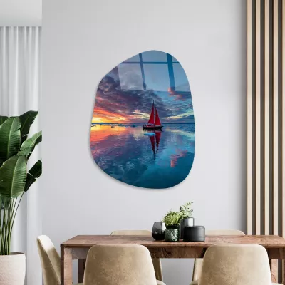 Pikturë dekorative prej xhami të temperuar, shumëngjyrëshe, Wallity UV-1085, 50x70cm