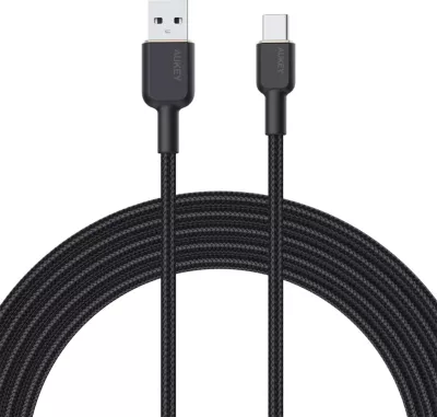 Kabllo AUKEY CB-NAC2 USB-C Type-C PD 60W 3A 1.8m Nylon e Zezë