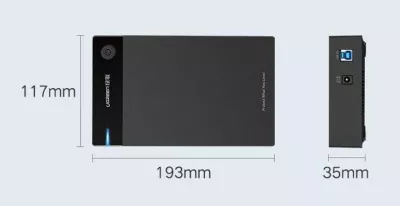 Kasë UGREEN 3.5'' për HDD/SSD, USB 3.0, e zezë