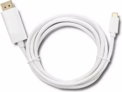 Kabllo Qoltec DisplayPort Alternate mode, USB 3.1 typ C męski, DisplayPort męski, 5K, 2m, bardhë