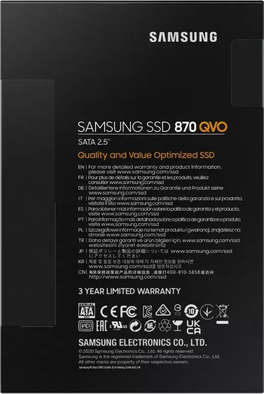 SSD Samsung MZ-77Q2T0BW, 2.5 inç, 2TB, Gri