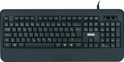 Tastierë Marvo KB008, USB me kabllo 1.5 m, full-size 104 taste, layout SLO/CRO, e zezë