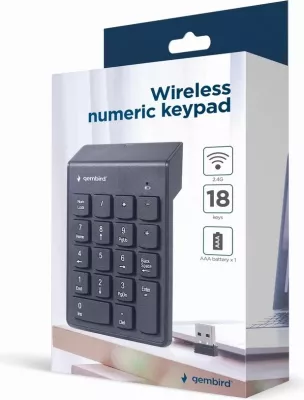 Tastierë numerike për laptop Gembird KPD-W-02, e zezë