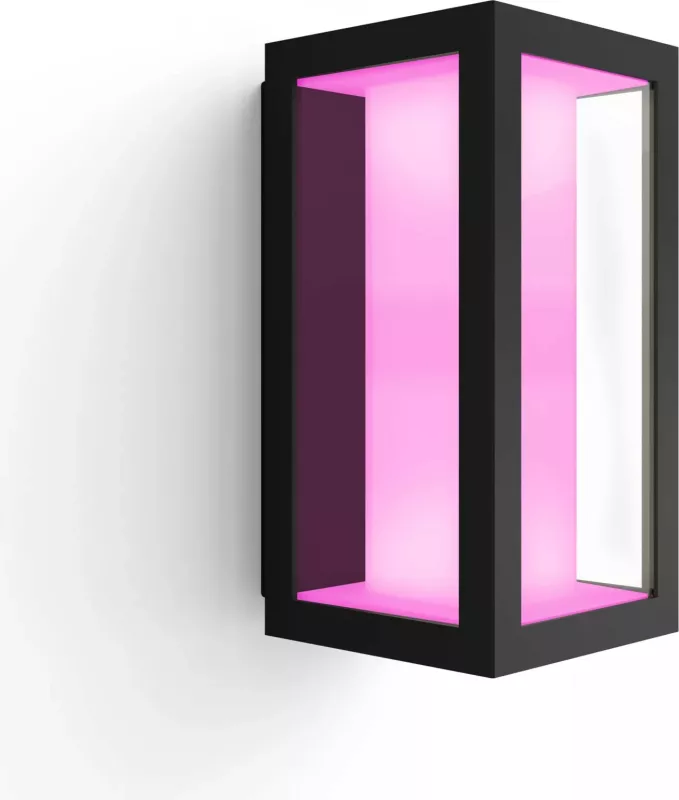 Llambë murale e jashtme smart Philips Hue Impress, LED, ngjyrë e zezë