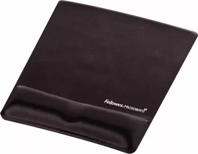 Mauspad me mbështetëse kyçi FELLOWES Health-V, memory foam, e zezë