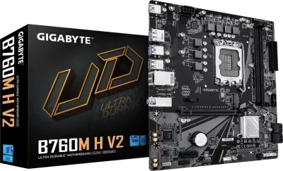 Pllakë amë GIGABYTE B760M H V2, LGA1700, 2x DDR5 deri 128GB, mATX