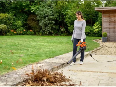 Fshesë me vakum dhe fryrëse gjethe BLACK+DECKER BEBLV260, 2600 W, 40L, E zezë