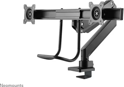 Krah monitori Neomounts NM-D775DXBLACK, për 2 ekrane, 32 inç, kapëse/gromet, i zi