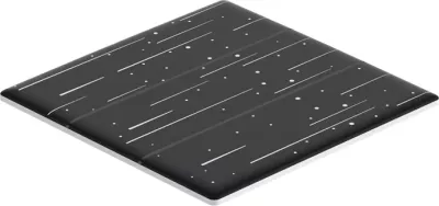 Kapak dekorativ Sonoff T5-3C-86-star për çelës të mençur me prekje, plastikë, i zi