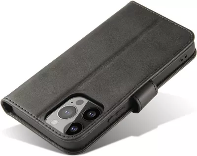 Mbështjellës magnetik me kapak dhe portofol Hurtel për Xiaomi Redmi 12, e zezë