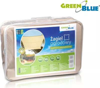 Tendë dielli për kopsht GreenBlue, 3.6 x 3.6 m, bezhë