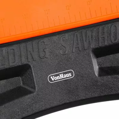 Kavaletë pune të palosshme VONHAUS Workhorse 3515110, mbajtje totale 150 kg, set 2 copë, zi/portokalli