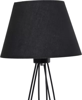 Llambë tavoline LIVO FH4708.01 e zezë me bazë trekëmbëshe metalike Φ22x36Hcm