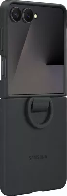 Mbështjellës Samsung Ring Case për Galaxy Flip7, silikon, i zi