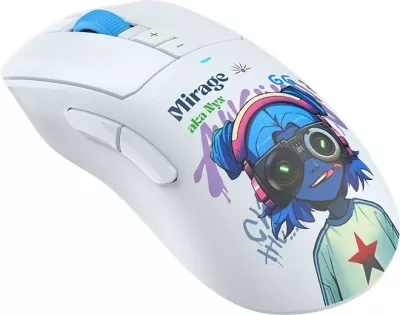 Maus gaming A4Tech Bloody R73 ULTRA DUO Nyx Mirage, pa tela, RGB, i bardhë