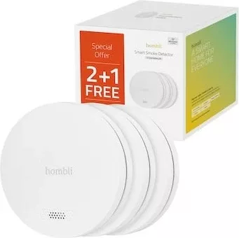 Detektor tymi Hombli smarter, paketë promo 2+1, bardhë