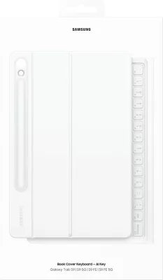 Mbështjellës tastierë Samsung EF-DX725, QWERTZ, Touchpad, Galaxy Tab S9, Galaxy Tab S9 FE, Bardhë