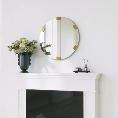 Pasqyrë dekorative, ngjyrë ari, Skye Decor, Chakra Mirror