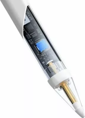 Stilus Baseus Smooth Writing 2 Lite 130mAh, për iPad, karikim USB-C, Palm Rejection, i bardhë, set me majë rezervë + kabllo