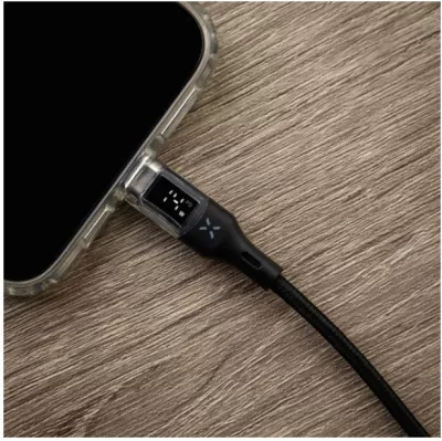 Kabllo USB-C në USB-C Fixed FIXDD-CC2-BK 2 m 100W USB 2.0 me display, e zezë