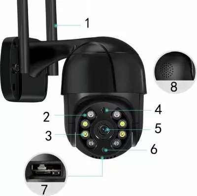 Kamerë IP Xiaomi CW400 2.5K Wi‑Fi IP66 rrotulluese 360° (EU), set me montim muri/tavani