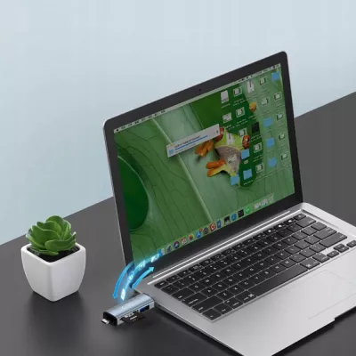Lexues kartelash Tech-Protect UltraBoost, USB-C/USB-A, SD/microSD, Gri