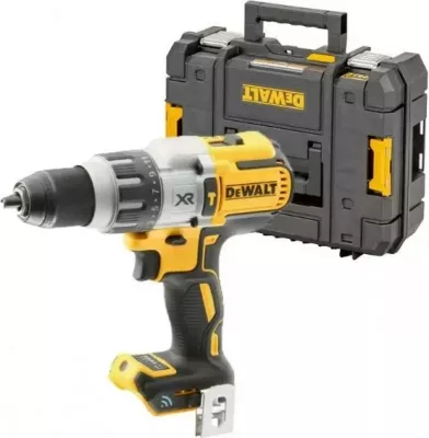 Trapan me goditje/vidëkthyes DeWalt DCD997NT 18V XR, 95Nm, mandrinë 13mm, me kasë plastike, verdhë/zezë