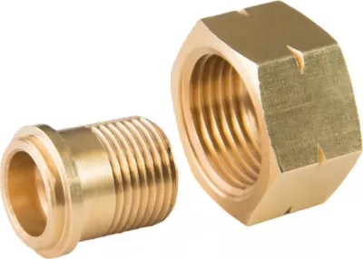 Adapter reduktues për bombol gazi Meva 1013119, 21.8mm L në 3/8" L, bronz