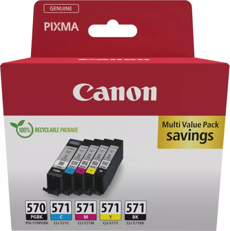 Toner Canon 0372C006, 5 copë, Ngjyra të ndryshme