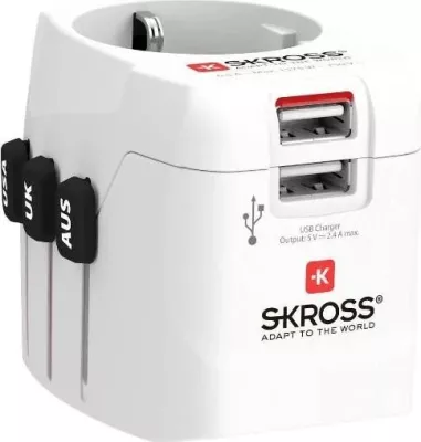 Adapter Skross Pro Light USB World (2xA)