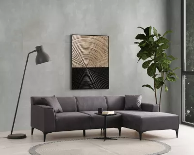 Këndare Petra R, ngjyrë antracit, Atelier del Sofa