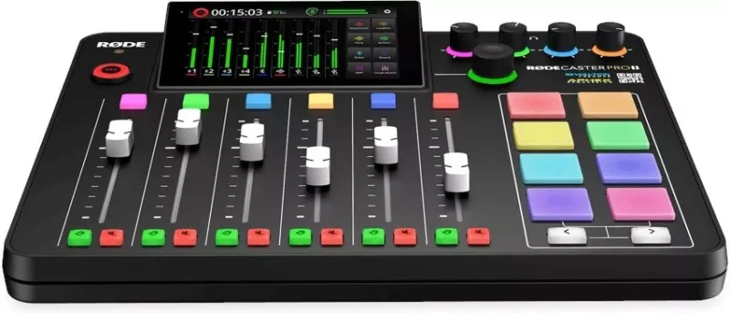 Studio prodhimi për Podcast dhe Muzikë RØDECaster Pro II, Ngjyrë e Zezë