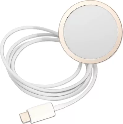 Mbështjellës Guess Marble Collection me MagSafe dhe karikues wireless për iPhone 14 Plus, 6.7", i zi, set
