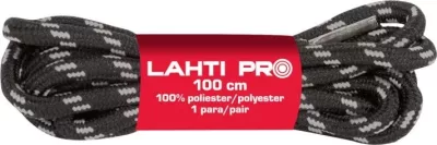 Lidhëse këpucësh rrethore Lahti Pro L9040250 150 cm 4 mm 100% poliester zi-gri 10 copë