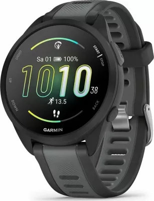 Smartwatch Garmin Forerunner 165 (010-02863-20), 1.2\" AMOLED, GPS, NFC/Garmin Pay, 5 ATM, 11 ditë bateri, e zezë