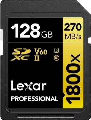 Kartë e memories Lexar SDXC 128GB Professional 1800x UHS-II U3