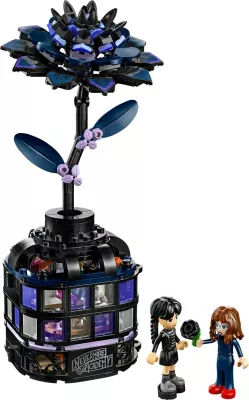 Set LEGO Wednesday 76784 Black Dahlia Flower me 2 minifigura, për fëmijë 9+ vjeç, e zezë