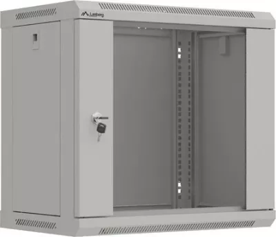 Kasë rack LANBERG 19" 9U, varëse, xham përpara, 540x350, ngjyrë hiri