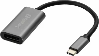 Adapter USB-C në DisplayPort Sandberg 136-19, 4K 60Hz, alumin, gri