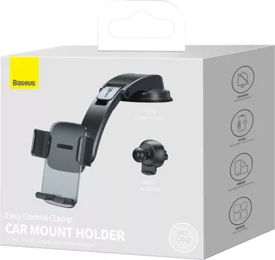 Mbajtës telefoni për makinë Baseus Easy Control Clamp SUYK000-001, i zi