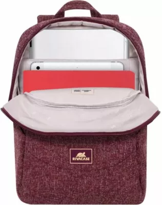 çantë shpine për laptop RIVACASE 7923, 13.3\", waterproof tweed, e kuqe