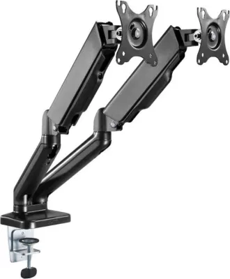 Mbajtëse tavoline për dy monitorë Techly ICA-LCD 462B, 17-32 inç, 9kg, e zezë