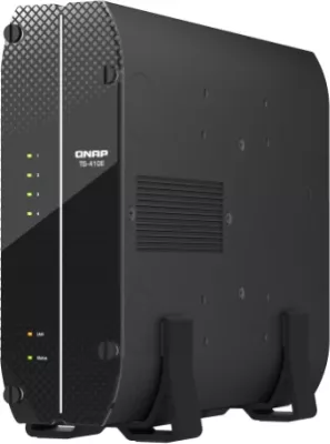 Server NAS QNAP TS-410E-8G, 4x 2.5\" SATA, 8GB RAM, 2x 2.5GbE, HDMI 4K, fanless, i zi