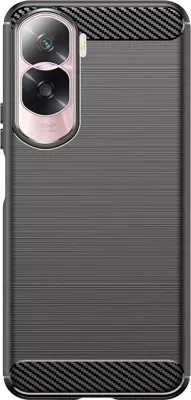 Mbështjellës Hurtel Carbon Case për Honor 90 Lite, silikon, i zi