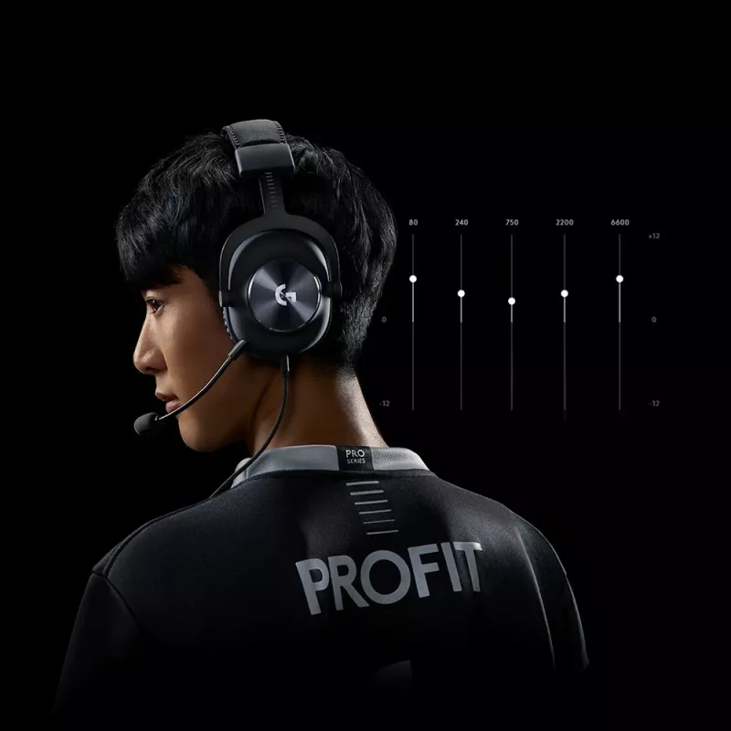 Kufje gaming Logitech G PRO X, me kabllo, 20 - 20000 Hz, 320 g, të zeza