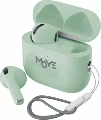 Kufje wireless MOYE Aurras 3 Lite, Bluetooth 5.4, deri 5 orë, USB-C, jeshile, set me kuti karikimi