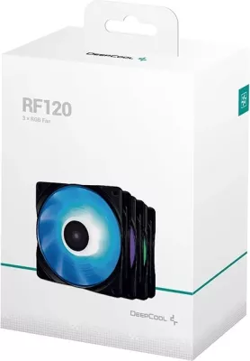 Ventilator për Kasë DeepCool RF120-3in1, 12 cm,, 3 copë, e zezë