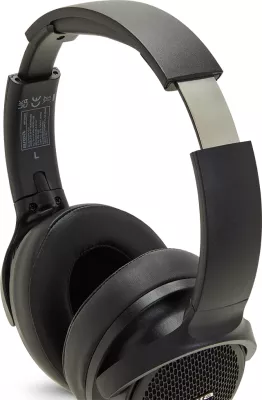 Kufje Bluetooth Aiwa HST-250BT, over-ear, HyperBass, microSD, AUX, 12h, të zeza, set me kuti & kabllo