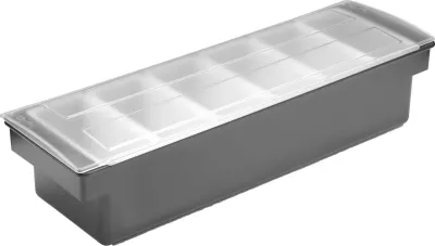 kuti për përbërës, Bar Up, 6 enë të heqshme, 480x150x100mm, kapak transparent, set 6 copësh